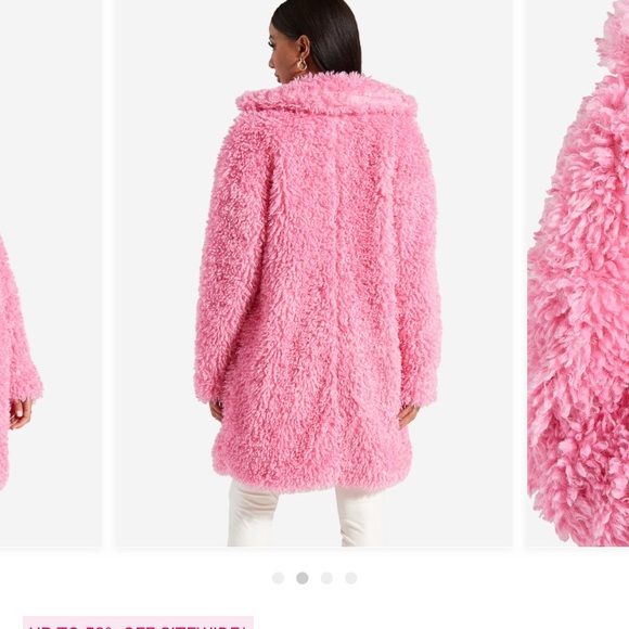 Pink fuzzy teddy coat - Picture 2 of 3